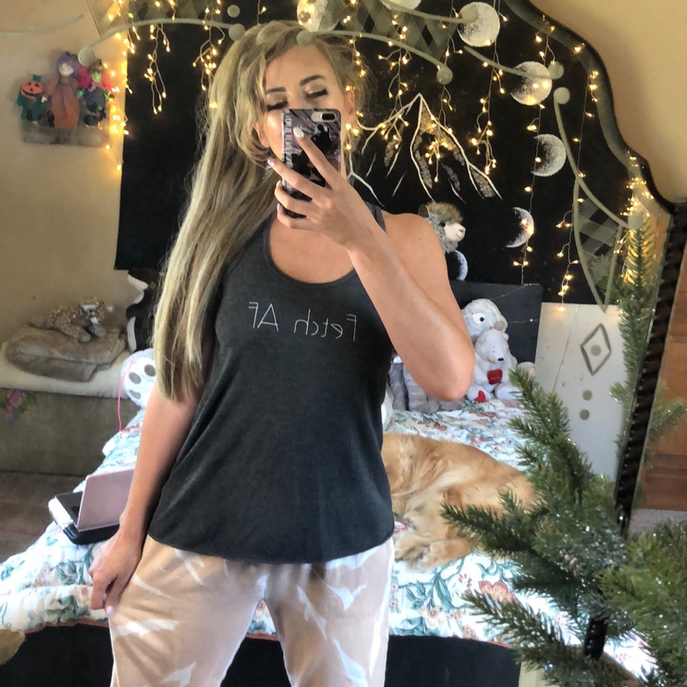 “Fetch AF“ Mean Girls graphic Bella Canvas tank 🌫